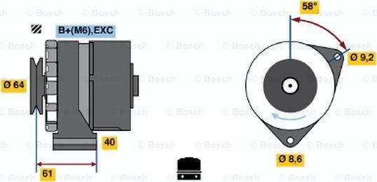 BOSCH 0 986 031 931 - Генератор avtokuzovplus.com.ua