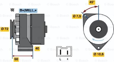 BOSCH 0 986 032 061 - Генератор autocars.com.ua