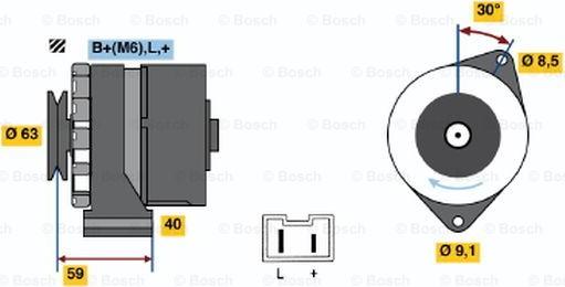 BOSCH 0 986 032 261 - Генератор autocars.com.ua