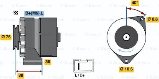 BOSCH 0 986 032 301 - Генератор autocars.com.ua