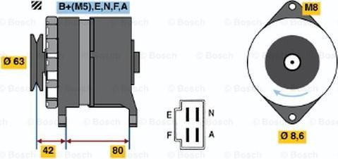 BOSCH 0 986 032 451 - Генератор autocars.com.ua