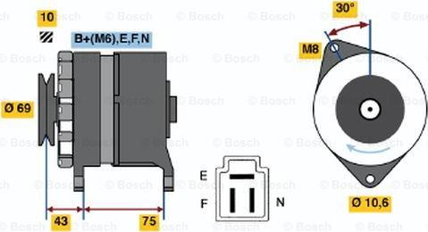 BOSCH 0 986 032 591 - Генератор avtokuzovplus.com.ua