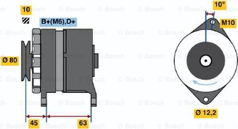 BOSCH 0 986 032 780 - Генератор autocars.com.ua