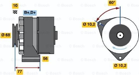 BOSCH 0 986 033 710 - Генератор avtokuzovplus.com.ua