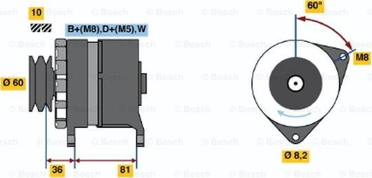 BOSCH 0 986 034 010 - Генератор autocars.com.ua