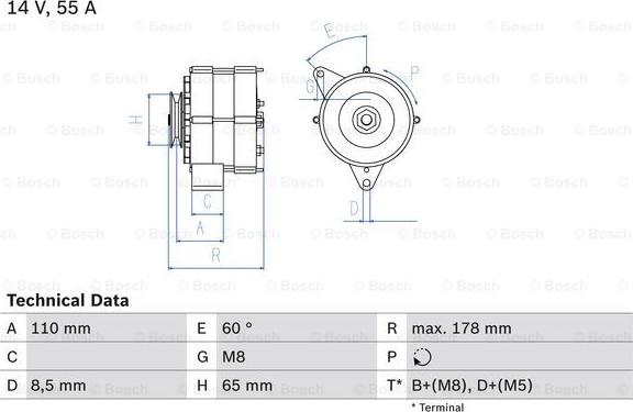 BOSCH 0 986 034 220 - Генератор autocars.com.ua