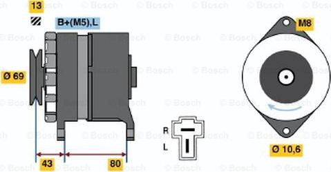 BOSCH 0 986 034 301 - Генератор autocars.com.ua