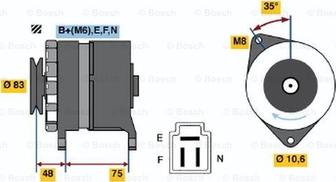 BOSCH 0 986 034 341 - Генератор autodnr.net