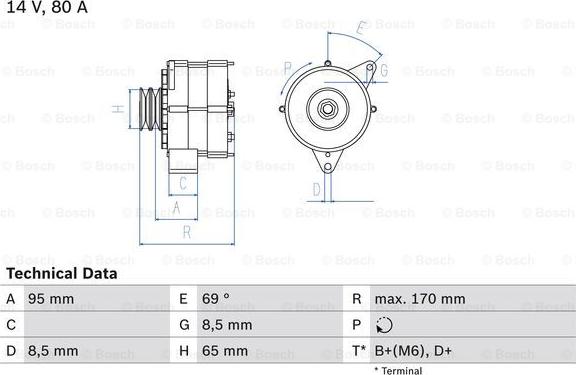 BOSCH 0 986 034 710 - Генератор avtokuzovplus.com.ua