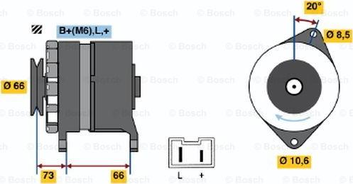 BOSCH 0 986 034 821 - Генератор avtokuzovplus.com.ua