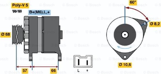 BOSCH 0 986 034 841 - Генератор autocars.com.ua