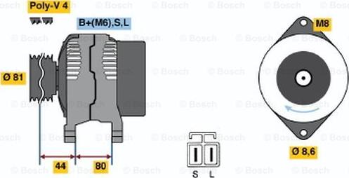 BOSCH 0 986 035 321 - Генератор autocars.com.ua