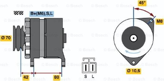 BOSCH 0 986 035 331 - Генератор avtokuzovplus.com.ua