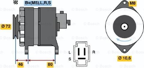 BOSCH 0 986 035 681 - Генератор autocars.com.ua