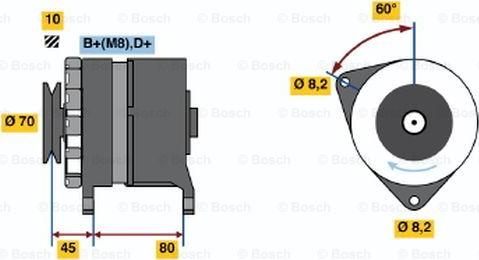 BOSCH 0 986 035 750 - Генератор avtokuzovplus.com.ua