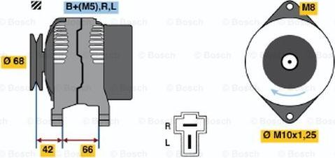 BOSCH 0 986 035 851 - Генератор autocars.com.ua