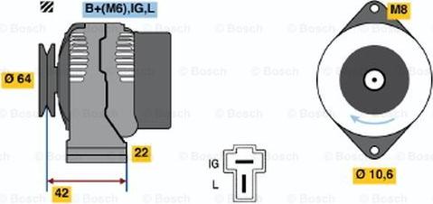 BOSCH 0 986 036 641 - Генератор autocars.com.ua