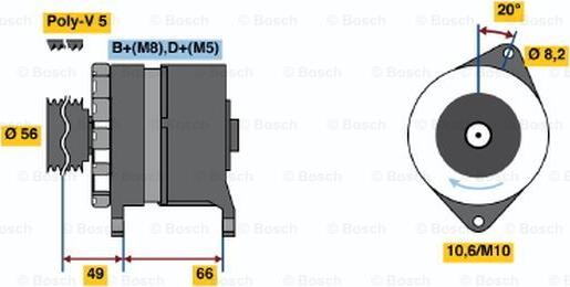 BOSCH 0 986 036 831 - Генератор avtokuzovplus.com.ua