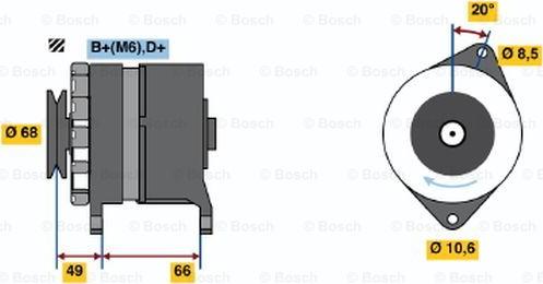 BOSCH 0 986 036 841 - Генератор autocars.com.ua