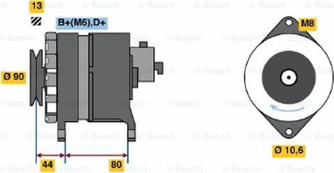 BOSCH 0 986 037 210 - Генератор autocars.com.ua