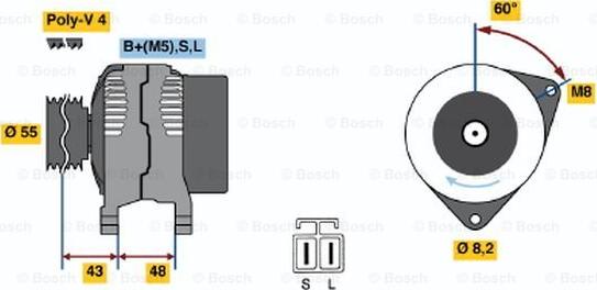 BOSCH 0 986 037 731 - Генератор avtokuzovplus.com.ua