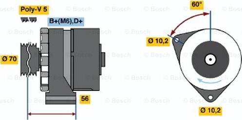 BOSCH 0 986 038 110 - Генератор avtokuzovplus.com.ua