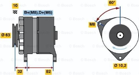 BOSCH 0 986 038 300 - Генератор avtokuzovplus.com.ua