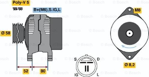 BOSCH 0 986 038 481 - Генератор avtokuzovplus.com.ua