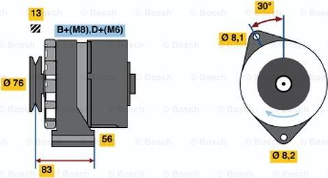 BOSCH 0 986 038 641 - Генератор avtokuzovplus.com.ua