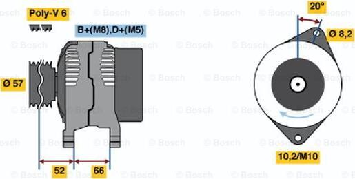 BOSCH 0 986 038 751 - Генератор avtokuzovplus.com.ua