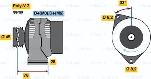 BOSCH 0 986 039 200 - Генератор autocars.com.ua