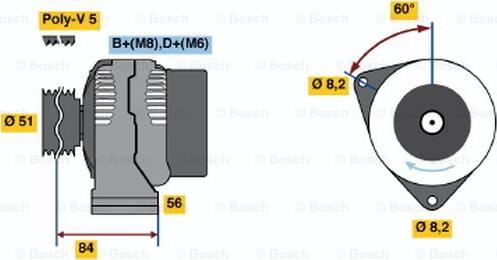 BOSCH 0 986 039 431 - Генератор avtokuzovplus.com.ua