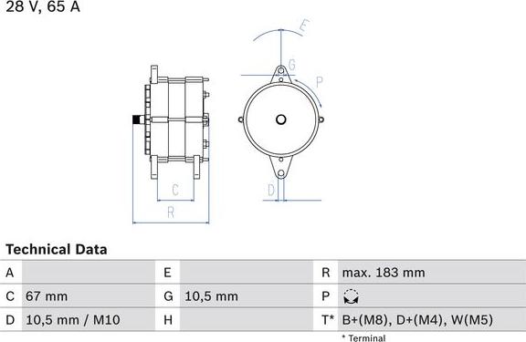 BOSCH 0 986 039 490 - Генератор autocars.com.ua