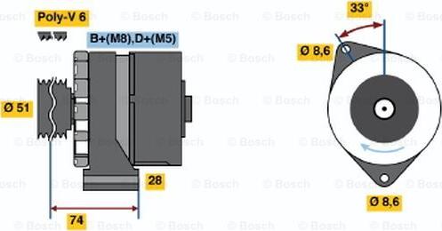 BOSCH 0 986 039 620 - Генератор avtokuzovplus.com.ua