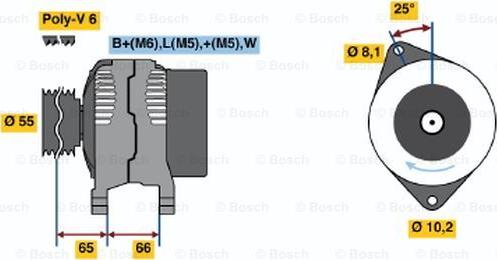 BOSCH 0 986 039 851 - Генератор avtokuzovplus.com.ua