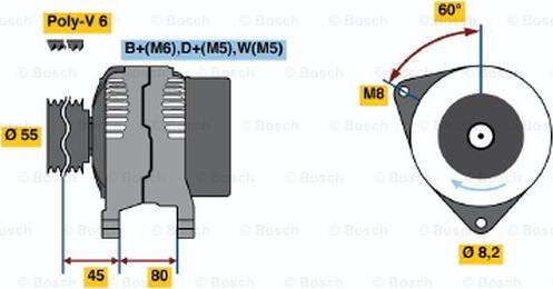 BOSCH 0 986 039 891 - Генератор avtokuzovplus.com.ua