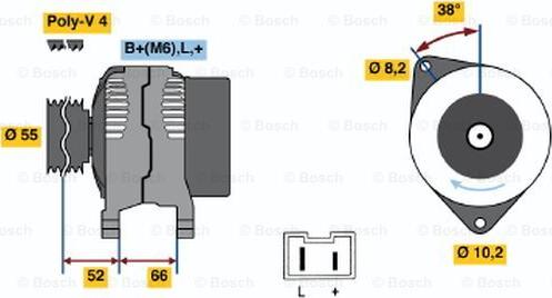 BOSCH 0 986 039 991 - Генератор autocars.com.ua