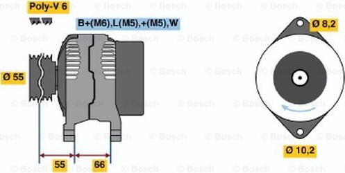 BOSCH 0 986 040 241 - Генератор avtokuzovplus.com.ua