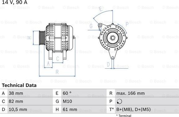 BOSCH 0 986 040 340 - Генератор avtokuzovplus.com.ua