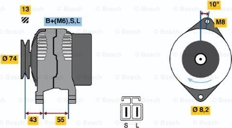 BOSCH 0 986 040 481 - Генератор avtokuzovplus.com.ua