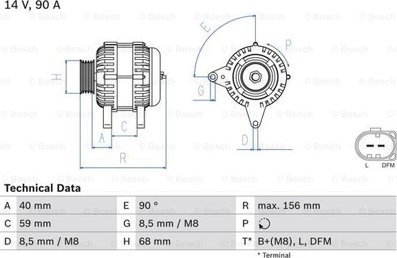 BOSCH 0 986 041 230 - Генератор autocars.com.ua