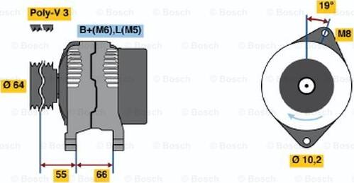 BOSCH 0 986 041 411 - Генератор avtokuzovplus.com.ua