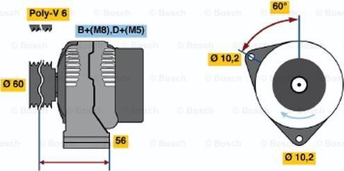 BOSCH 0 986 041 471 - Генератор avtokuzovplus.com.ua