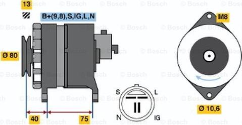 BOSCH 0 986 041 771 - Генератор avtokuzovplus.com.ua