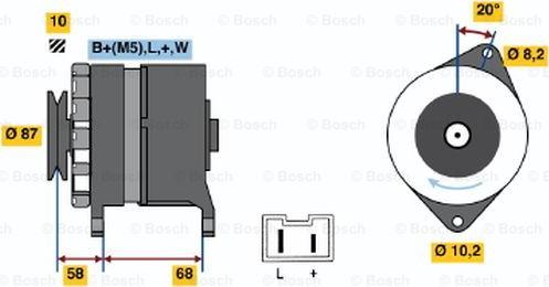 BOSCH 0 986 042 061 - Генератор avtokuzovplus.com.ua