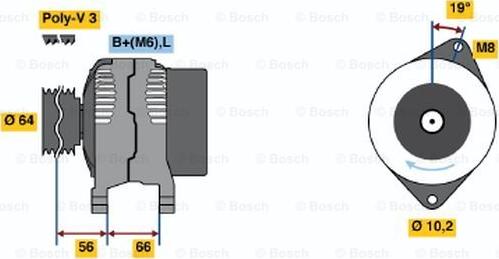 BOSCH 0 986 042 121 - Генератор avtokuzovplus.com.ua