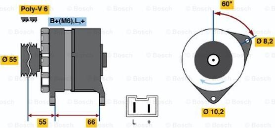 BOSCH 0 986 042 221 - Генератор autocars.com.ua