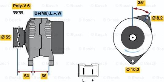 BOSCH 0 986 042 231 - Генератор autocars.com.ua