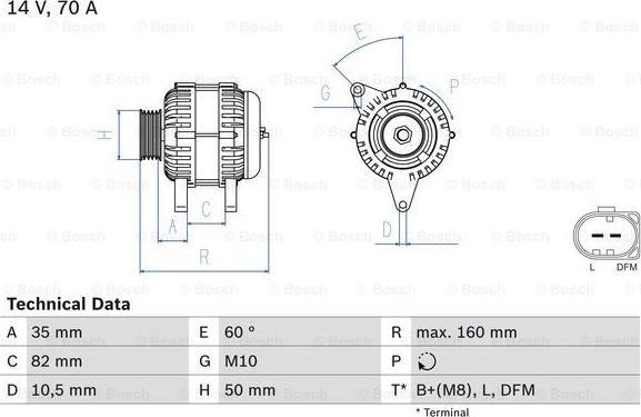 BOSCH 0 986 042 640 - Генератор avtokuzovplus.com.ua