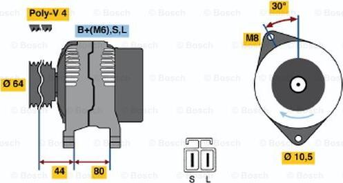 BOSCH 0 986 042 941 - Генератор autocars.com.ua